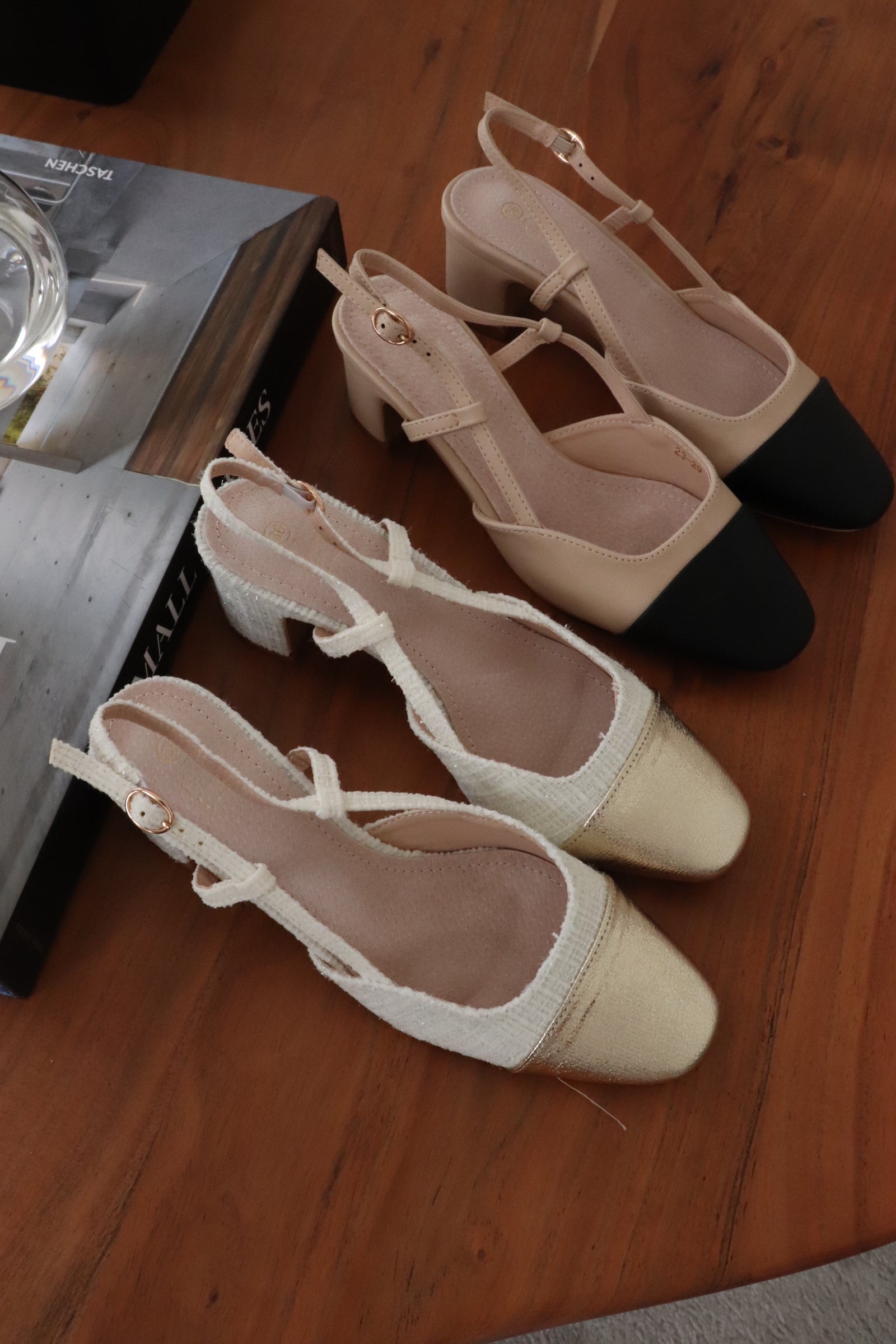 SANDALES CELIA beige/noir