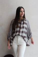 BLOUSE ROMANCE CARREAUX