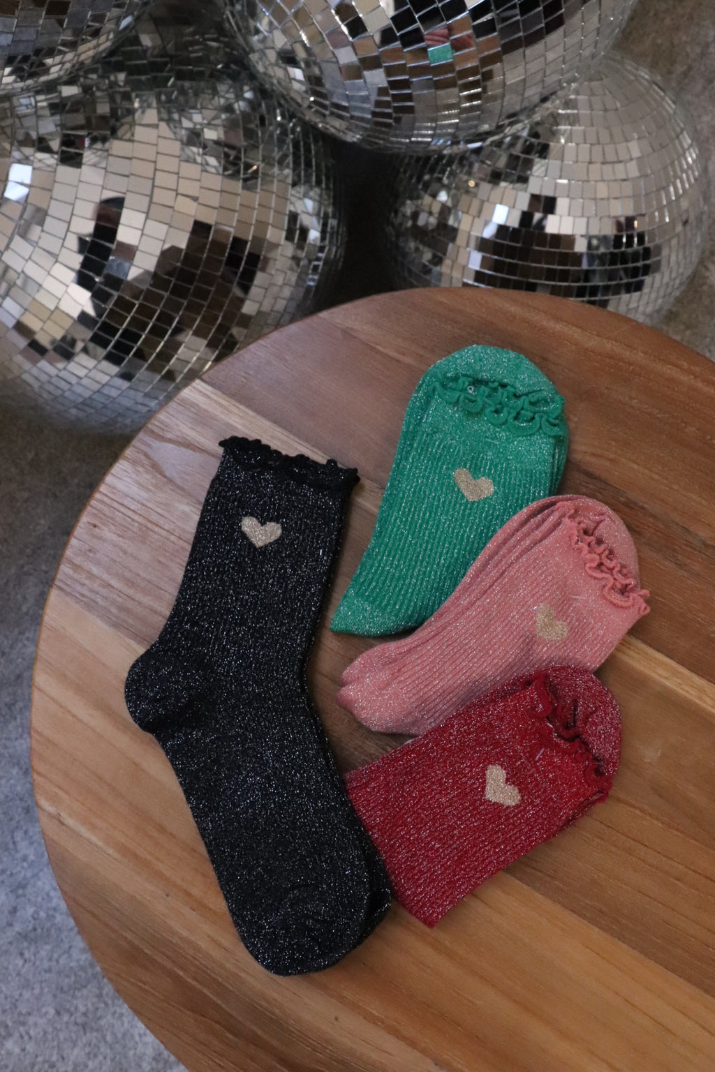 CHAUSSETTES COEUR GLITT