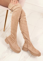STENA TAUPE OVER-THE-Knee Boots