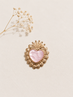 BROCHE COEUR RESINE