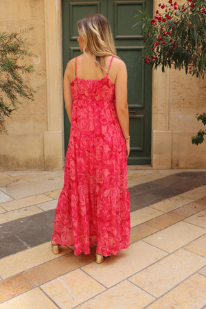 ROBE FUSCHIA BRETELLES