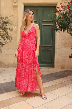 ROBE FUSCHIA BRETELLES