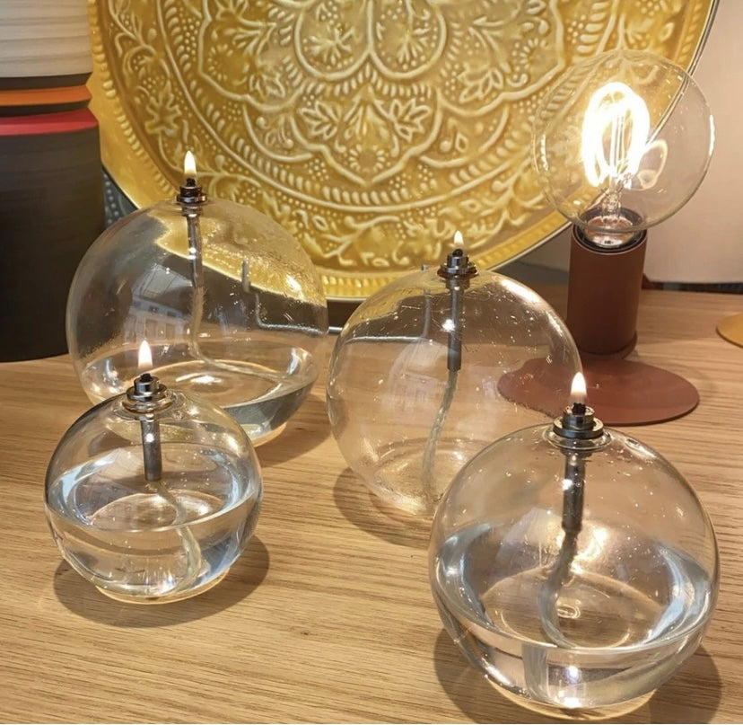 LAMPE A HUILE - Sphère Lisse / Taille M